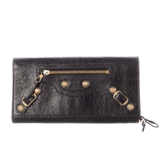 Balenciaga Giant 12 Continental Moto Wallet | Lambskin | Y2K Era - Picture 1 of 6